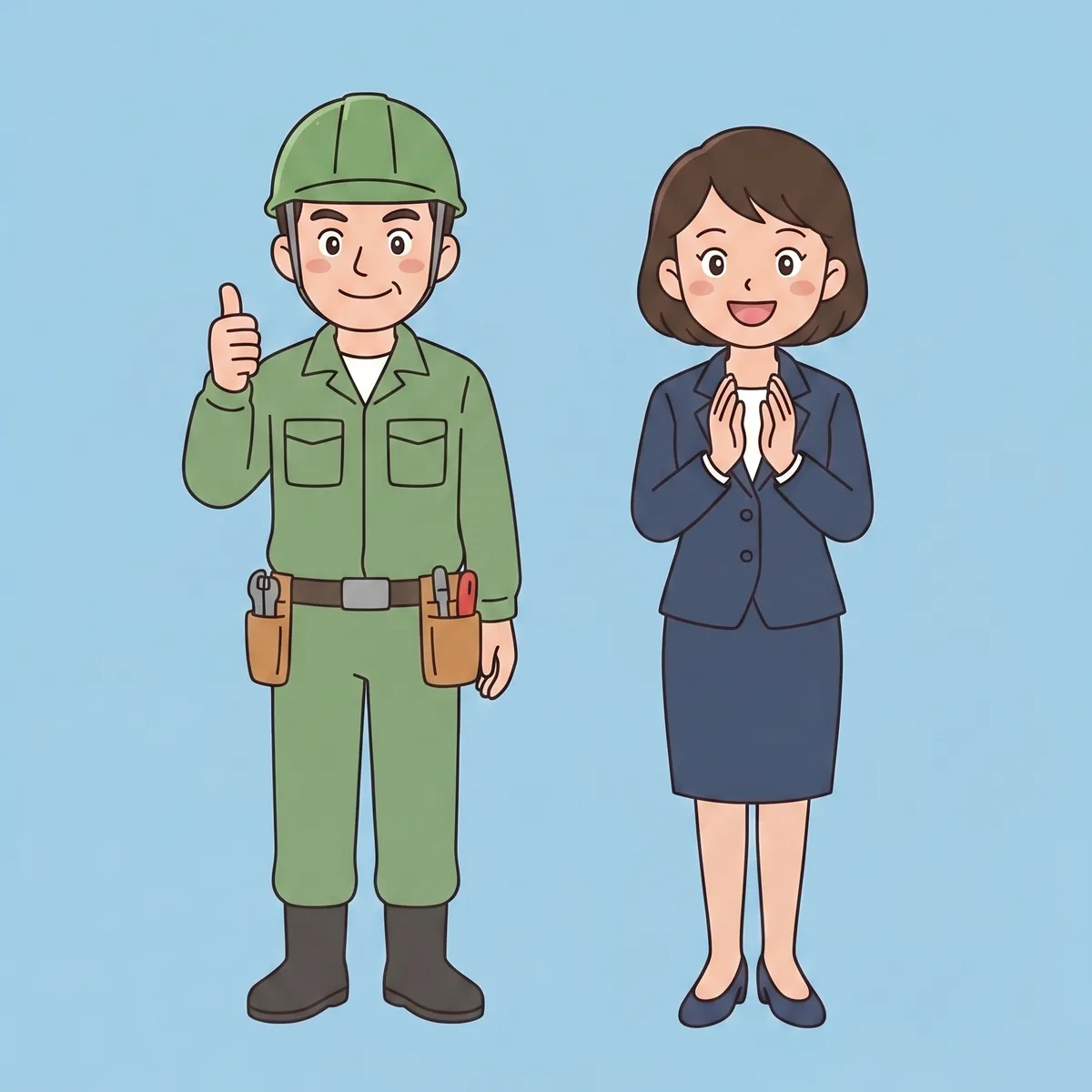 企業紹介ブースの案内イラスト